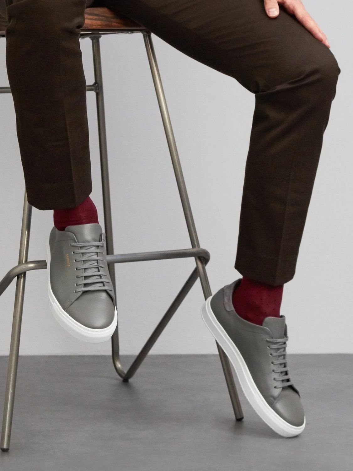 London Sock Co Spot of Style Socks Burgundy